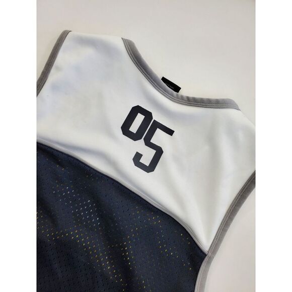 Fubu 90s Y2K Tank Top Muscle Jersey Mens M Colorblock Colorful Athletic True Vtg - Picture 9 of 12